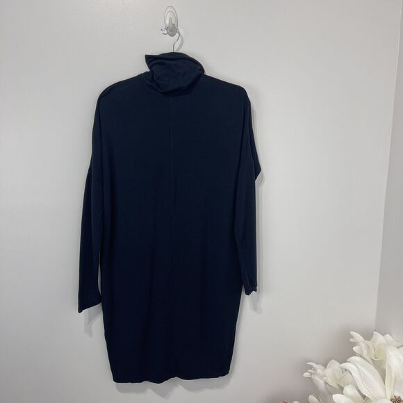Kit & Ace Doublestacked Turtleneck Dress Laidback Brushed Navy Size 6 Pullover - Picture 4 of 7